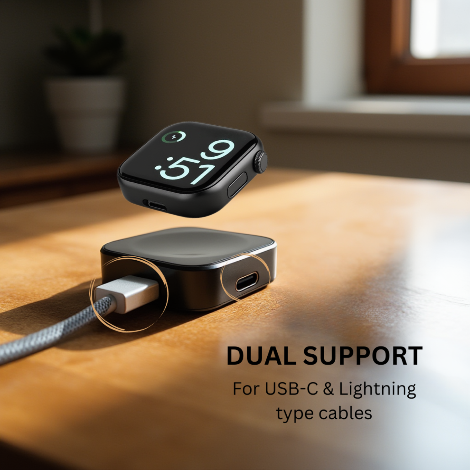 TrailCharge WATCH – Magnetic Wireless Keychain Charge Adapter for Apple Watch