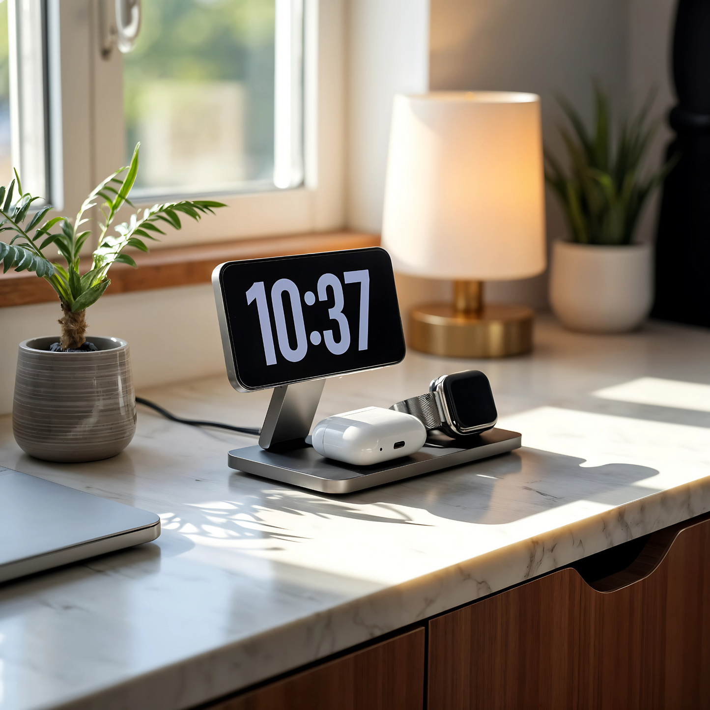 TrailCharge HUB - Wireless 3-in-1 Charging Station with Magnetic Alignment