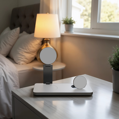 TrailCharge HUB - Wireless 3-in-1 Charging Station with Magnetic Alignment